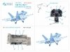 Quinta Studio QDS-48284 F/A-18A++ 3D-Printed & coloured Interior on decal paper (Hasegawa) (Small version) 1/48